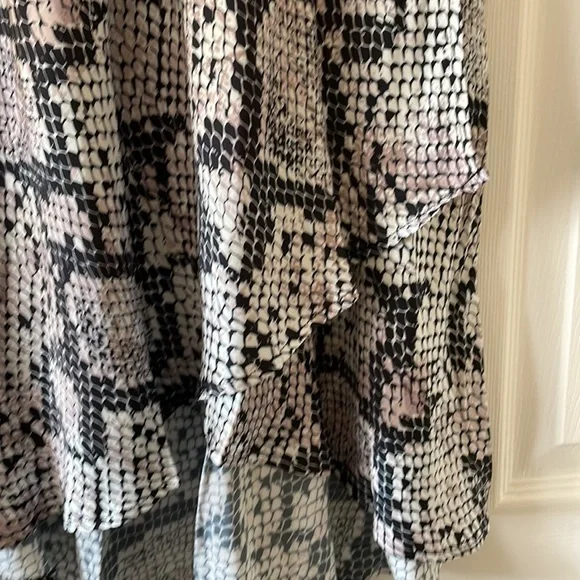 Chaser smocked waist snake print faux wrap midi - Picture 3 of 5